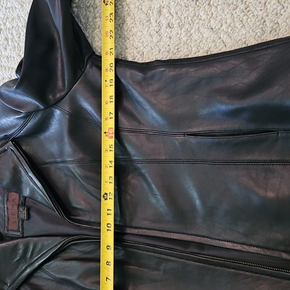 Siena Black Leather Jacket Size Large - Picture 8 of 9